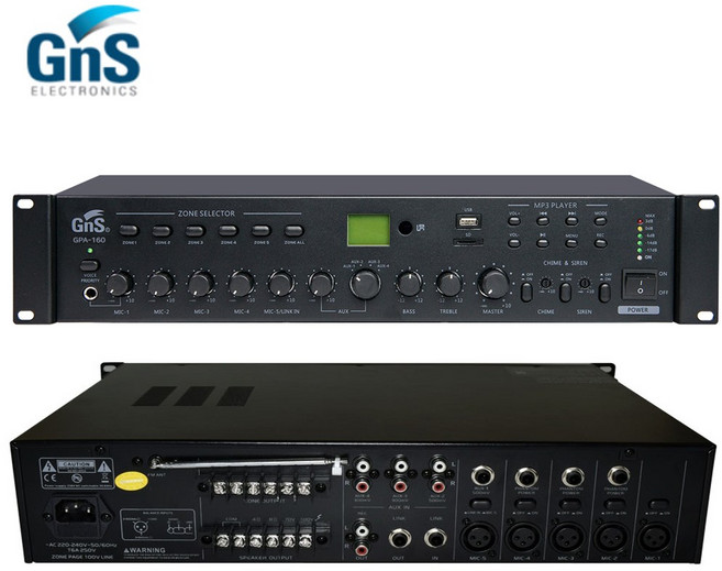 지앤에스 GPA-160 PA앰프 포터블앰프 USB 160W