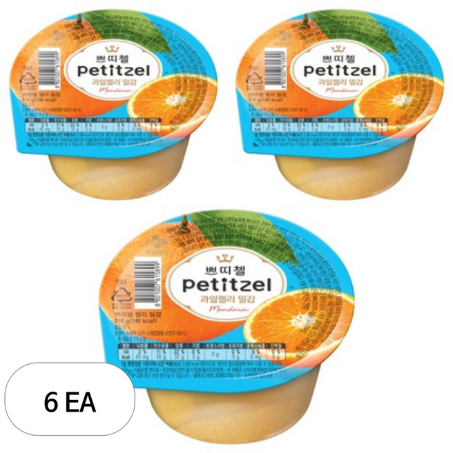 쁘띠첼 요거젤리 밀감, 210g, 6개