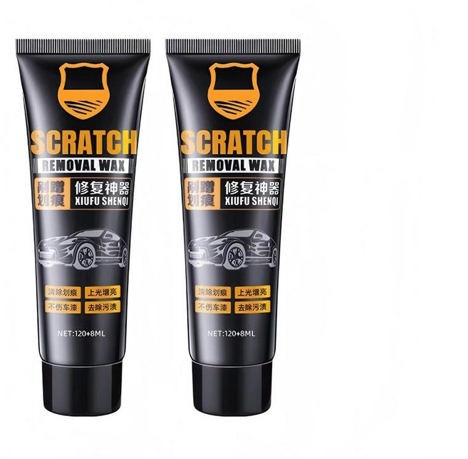 汽車刮痕修復劑 車漆面還原蠟, 1個, 修复神器刮痕蠟*2+贈海綿