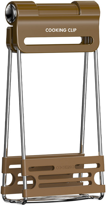 NY STYLE 각도 조절 그릇 냄비 집게, 1개, 브라운