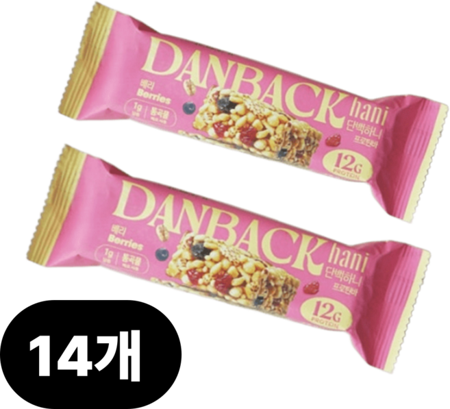 [정희원박사 공동개발]단백하니 프로틴바 베리, 14개, 33g