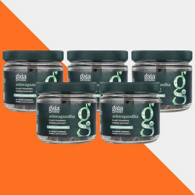 가이아허브 아슈와간다 애플시나몬 81개 구미젤리 아쉬아간다 ashwagandha 5개 - 쿠팡