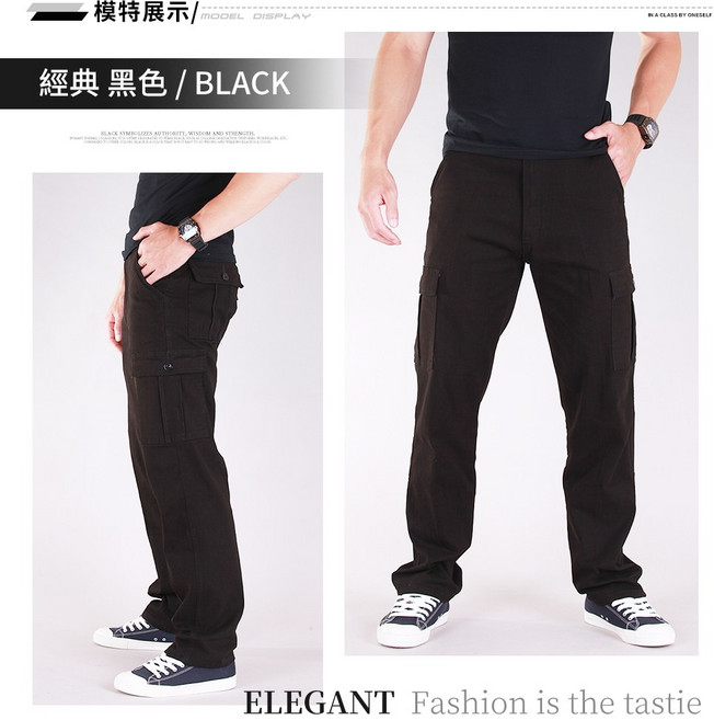 YT SHOP 厚磅數抗撕裂耐磨彈性伸縮多口袋工裝工作長褲