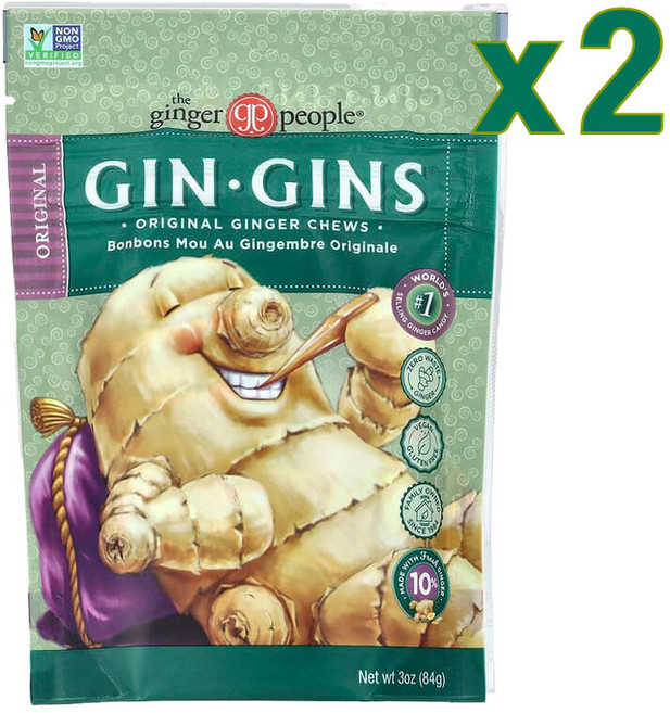 진저피플 진진 생강 진저 츄 오리지널, 84g, 2개