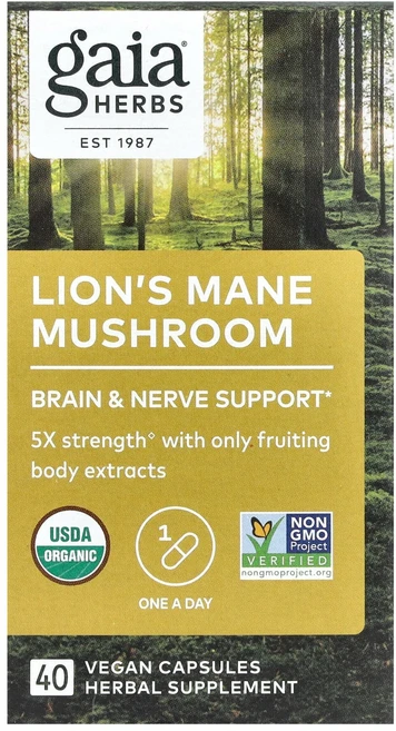 가이아허브 노루궁뎅이버섯 머쉬룸 40 비건캡슐, 1개, 40개, 40정 - 쿠팡
