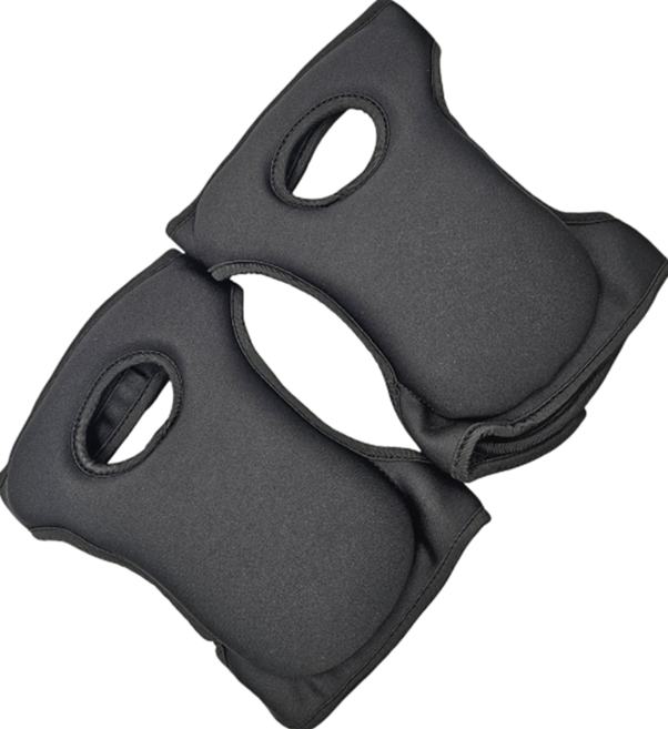 무릎연골 슬개골 보호대 작업용 원예용 니슬리브, 블랙, 1세트