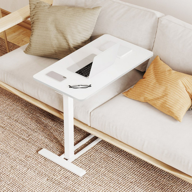 FlexiSpot 사이드테이블 H7 높이조절 660-1060mm 이동식 침대 소파 테이블, 화이트