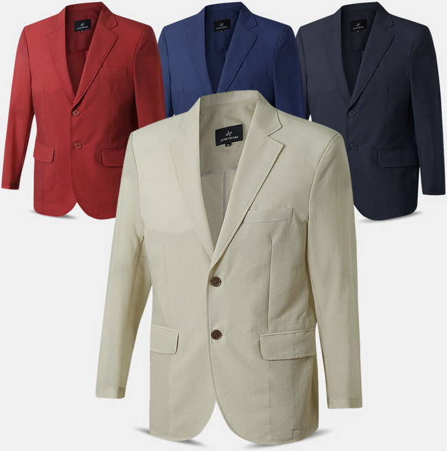 남성 여름 나일론 경량 슬림핏 콤비 자켓 YCO08 중년