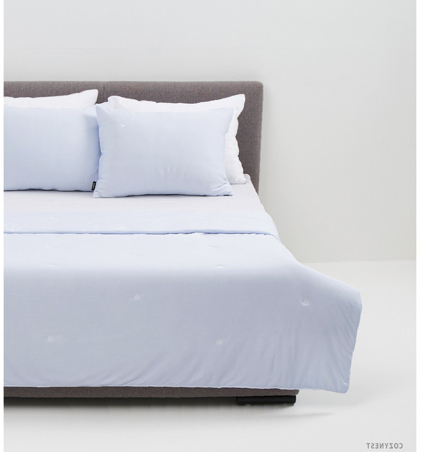 [레노마홈] 아벨 냉감 여름 차렵이불 왕관 라이트블루 SS(슈퍼싱글)