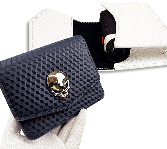 고급형 골프 거리측정기 케이스 파우치 벨트형 남녀공용 골프힙색 겸용, 네이비, 1개