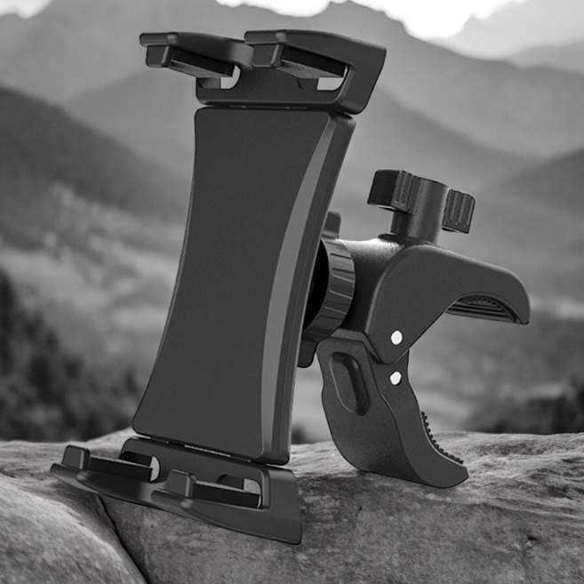 모터빌라 갤럭시 폴드 태블릿 자전거 거치대 아이패드 마운트 휴대폰 런닝머신 악보 클램프쉘, 갤럭시 폴드 조인트 거치대, 블랙, 1개