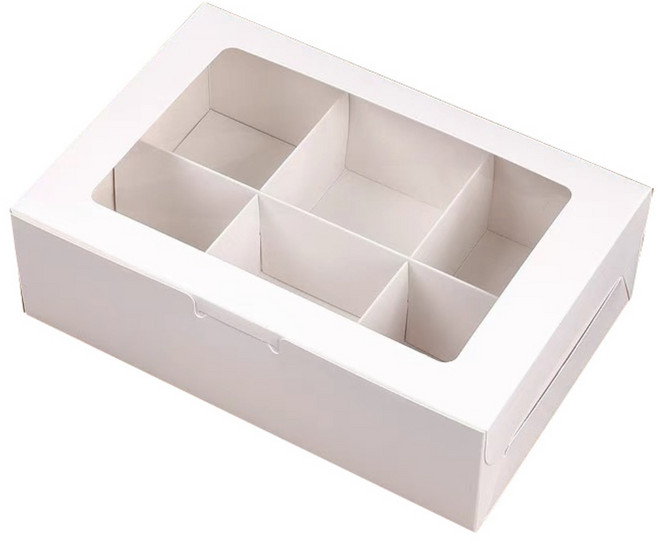 원터치 칸막이 쿠키상자 디저트박스 초콜릿포장, 10개, 화이트 B