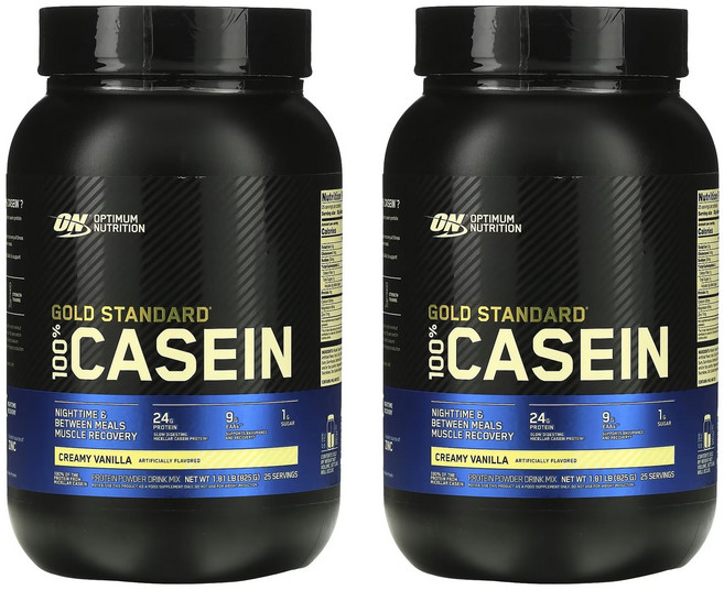 옵티멈뉴트리션 골드 스탠다드 카제인 크리미 바닐라, 825g, 2개
