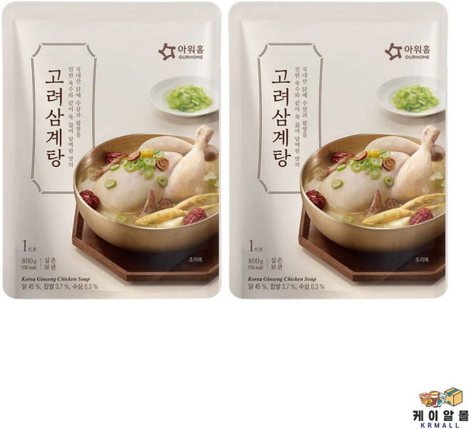 아워홈 고려삼계탕, 800g, 2개