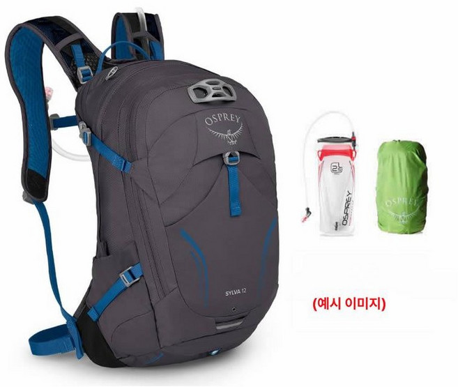싱크로 20 Osprey 자전거백팩, 정글 12 다크그레이 등산 지팡이 포함, 1L