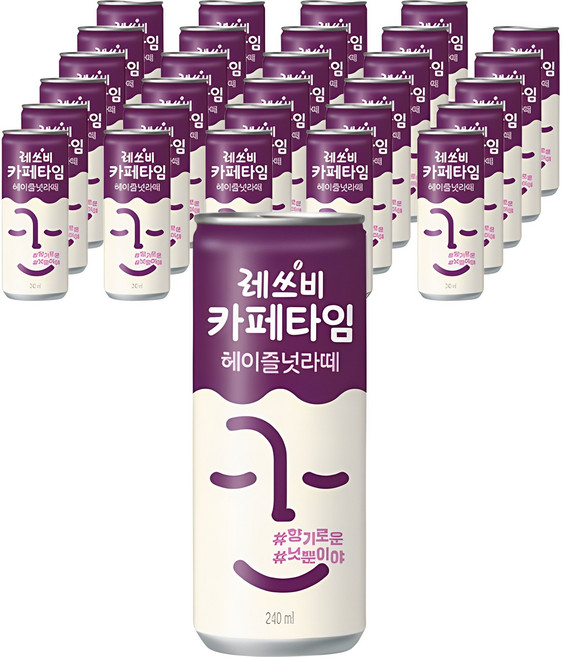 레쓰비 카페타임 헤이즐넛라떼, 240ml, 30개