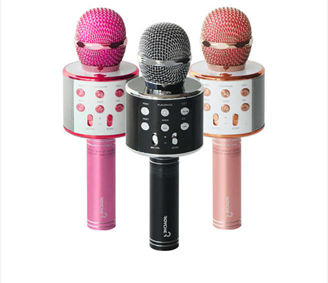 뮤지스 휴대용 블루투스 노래방 마이크+미러볼+파우치 증정 박나래 송가인 한혜진, 40KM(음성변조 마이크) / 컬러 선택: 로즈골드