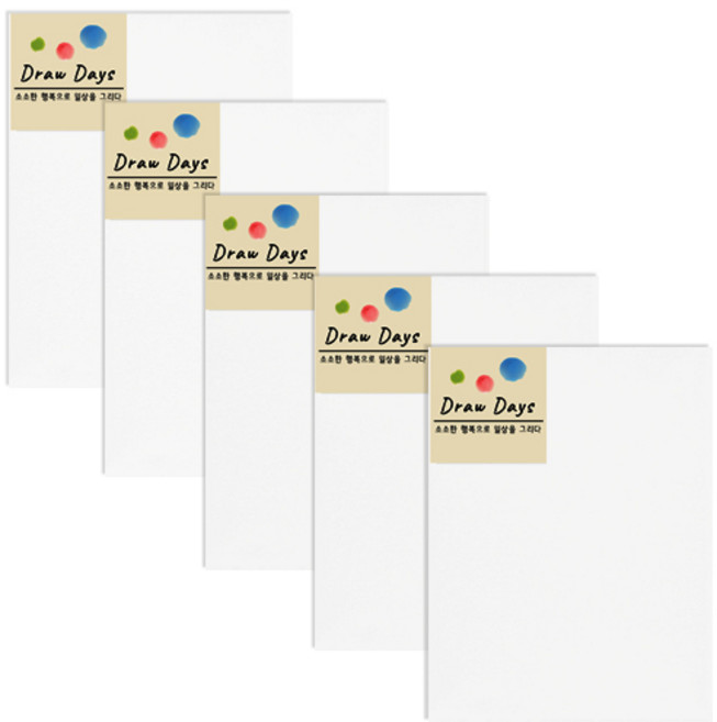 드로우데이즈 면천캔버스 P형 30x40cm 5개, 6호, 1세트