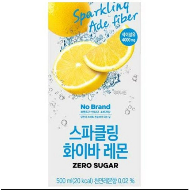 노브랜드 스파클링화이바 레몬 500m, 10개, 500L