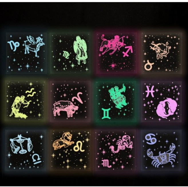 트윈은 학종이 야광 별자리 50장 소원 종이학 취미 종이접기 색종이, 1팩, 12개