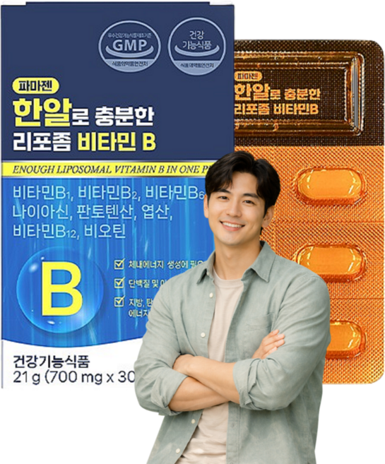 리포좀 비타민B 컴플렉스 비타민B군 에너지 활력 영양제, 1개, 30정