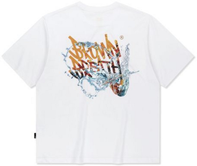 브라운브레스 brownbreath SPLASH TAG TEE - WHITE