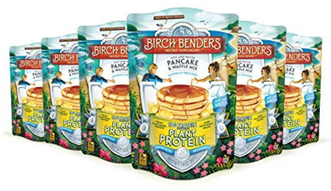 버치 벤더스 식물성 단백질 팬케이크 & 와플 믹스 비건 Birch Benders Plant Protein Pancake & Waffle Mix Vegan 10g Plant, 1개