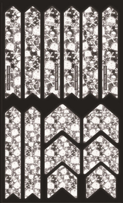 호환 로드 M자전거 스티커 탈착식 스크래치 방지 보호 스티커 충격 방지 자전거 가드 프레임 커버 1 개, [14] Reflective Skull, 1개