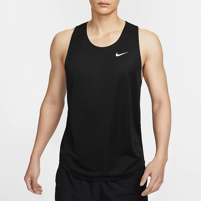 나이키 드라이핏 런닝 싱글렛 나시티 블랙 IB8747-010 아시아 핏, 1개