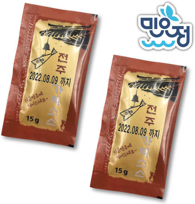 민요정 전주가맥소스 먹태소스 북어장 일회용소스, 15g, 50개