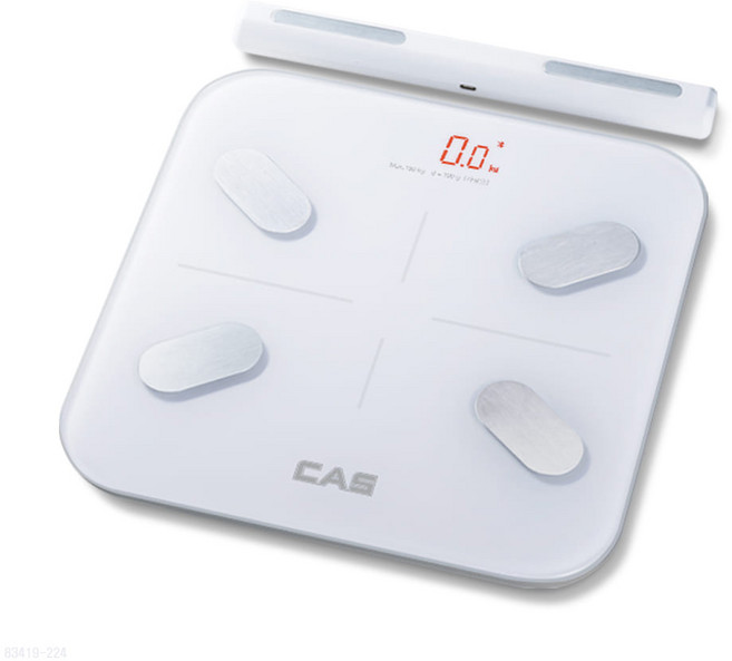 카스 스마트8전극 체지방계 EBFA-S1 18핵심체성분정보 앱연동, 1개, 화이트, 카스 디지털 체중계  EBFA-S1