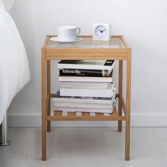 [가구 착불배송비: 8천원]이케아 침대 협탁 NESNA 네스나 대나무 36x35 cm, 1개, 대나무 원목