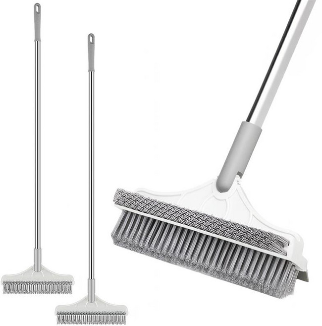 아뜰라임화이트 3in1 다용도 욕실 화장실 틈새 바닥 청소솔, 화이트, 2개