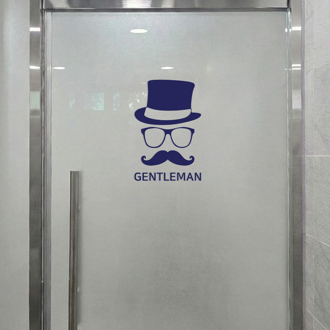 (아름드리) 젠틀맨 화장실 탈의실 샤워실 그래픽스티커, 네이비