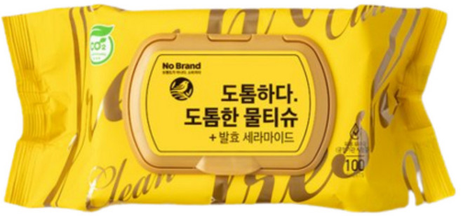 노브랜드 도톰한 100매 물티슈, 305g, 5개
