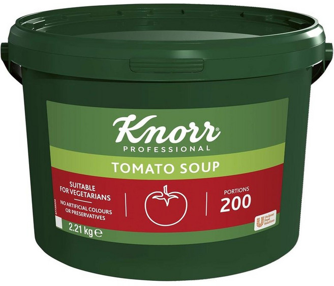 Knorr 크노르 업소용 토마토 수프 믹스 200회분 34리터 제조가능 (2.21kg), 2.21kg, 1개