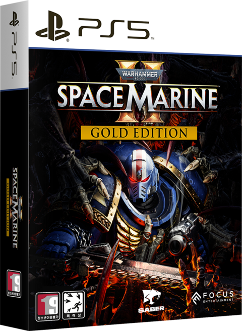 PS5 워해머 40 000 스페이스 마린2 골드 에디션 한정판 (예약특전 엽서 6종 증정)