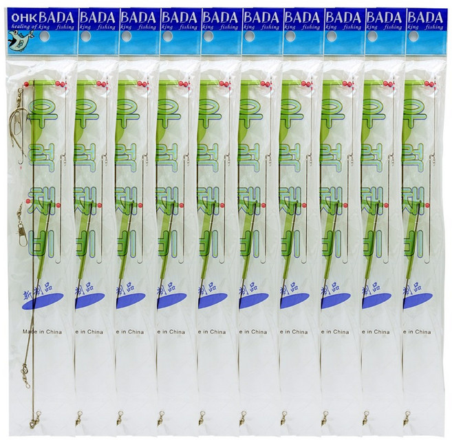 우럭 편대 채비 바다낚시 완성채비 백조기 뎀핑채비, 10개, 1개입