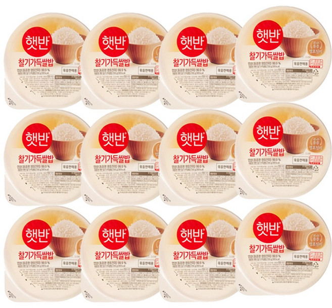 햇반 백미밥, 200g, 36개