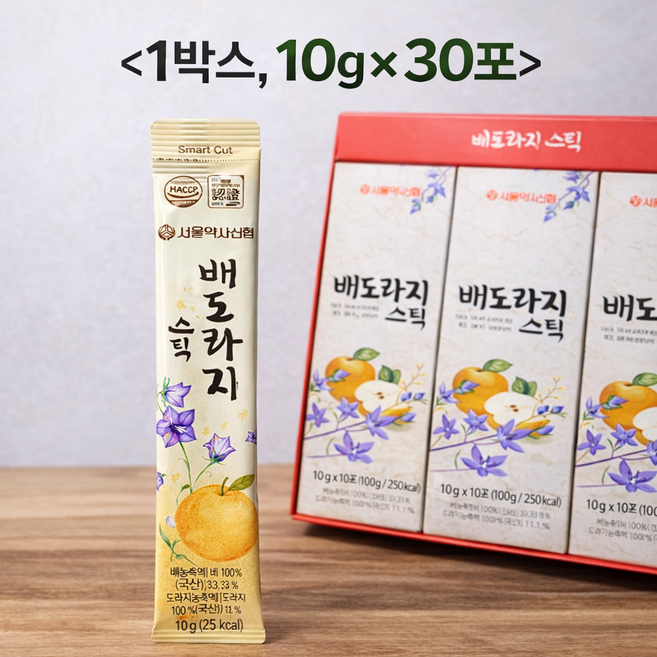 서울약사신협 100%국내산 배도라지 스틱 10g 30포 300g, 30개