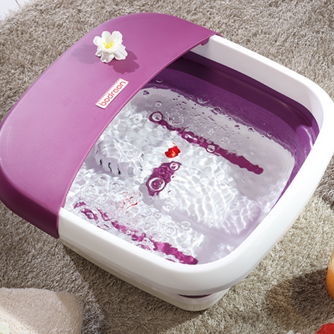 보드라온 발욕조 족욕기 버블 마사지 적외선 접이식 지압 미끄럼방지 스파 족탕기 발 욕조, FM-608A 1개