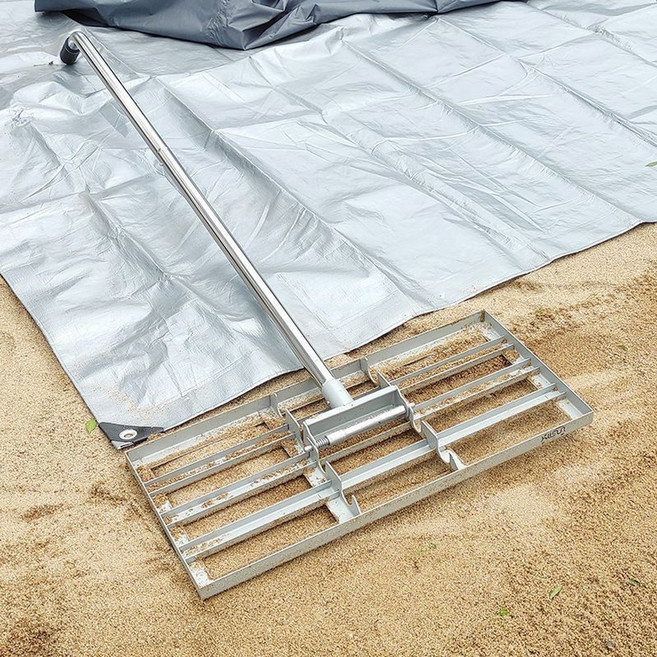 잔디 모래 평탄화 레벨링 스테인레스 잔디평탄화 골프 벌초 골프장 레이크 가든 랜덤색 마당, L, 40인치 베이스사이즈 25 101CM, 1개