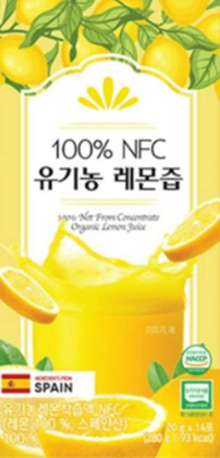 프롬바이오 NFC 유기농 레몬즙 14p, 280g, 1개