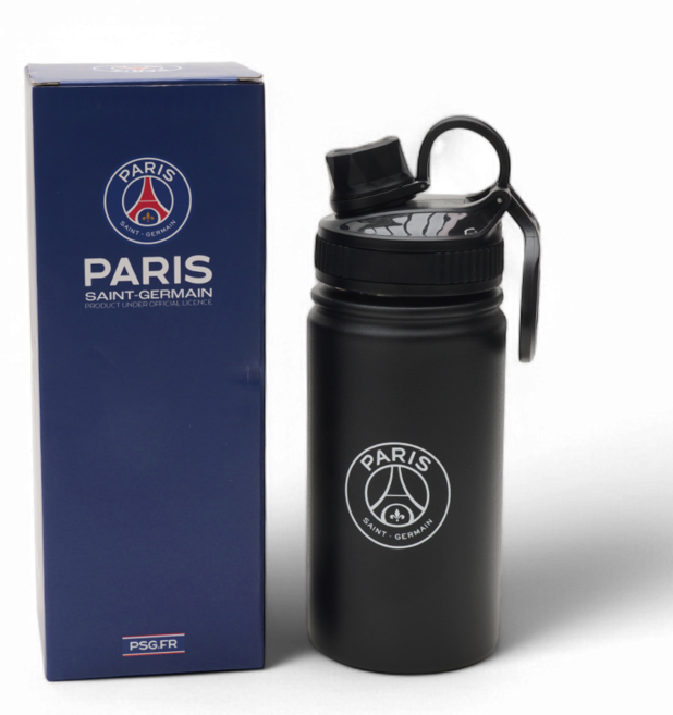 파리 생제르맹 렌즈 텀블러 12oz 보온 보냉 스테인레스 물병, 블랙, 1개, 350ml