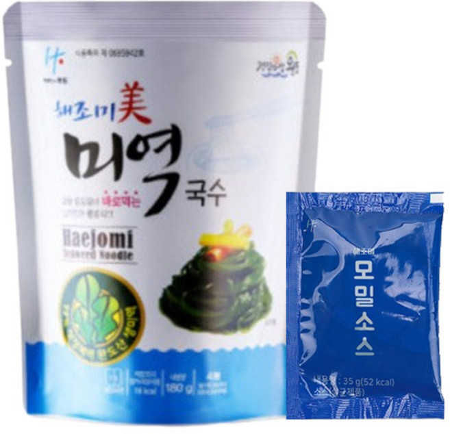 미역국수+모밀소스, 20개, 180g