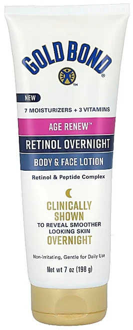골드본드 바디 페이스 로션 에이지 리뉴 레티놀 오버나이트 198g, 1개 - 쿠팡
