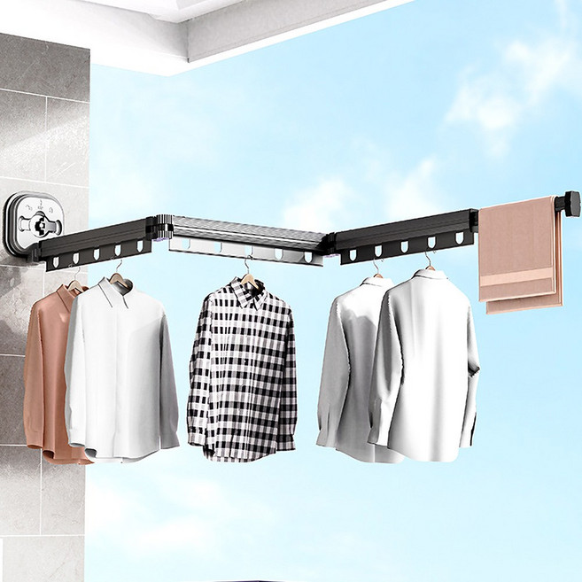 공간활용 강력흡착 빨래건조대