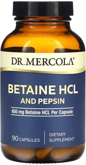 닥터머콜라 닥터메르콜라 Betaine HCL 펩신 650mg 90 캡슐, 6개, 90정 - 쿠팡