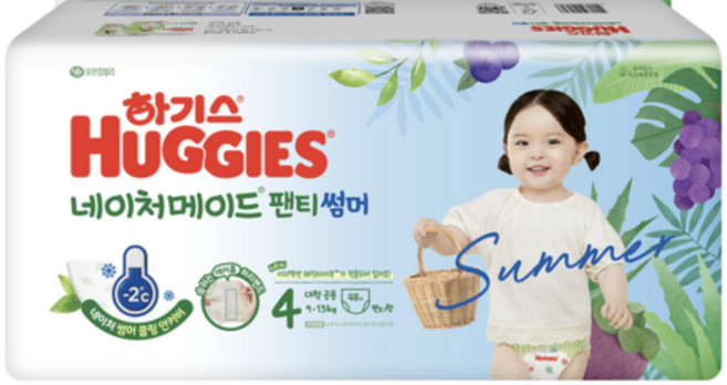 2024 하기스 네이처메이드 썸머 팬티형 기저귀, 4단계, 48매