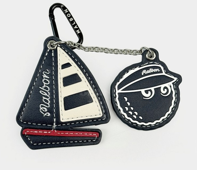 [백화점]말본 골프 요트 버킷 티홀더 볼마커 세트, 1개, 네이비NV